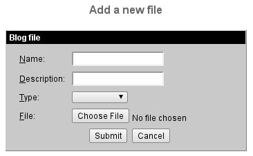 Add new file form