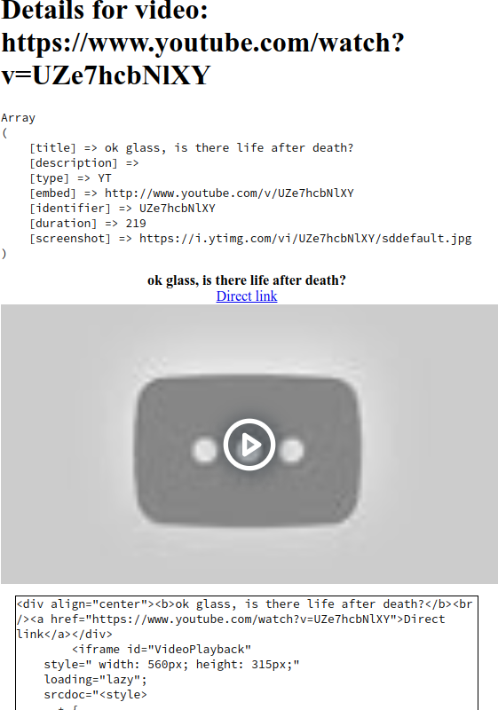 Embed YouTube Video on a Web page using lazy loading