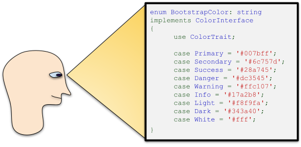 How to Use a PHP Color Name to Hex Conversion Package that Provides Enum Values for Standard Colors Used by Browsers, Tailwind, and Bootstrap CSS Frameworks