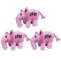 3 Original Pink PHP Elephants